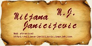Miljana Janičijević vizit kartica
